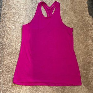 Pink Athleta racer back workout shirt. Size small. Magenta pink.